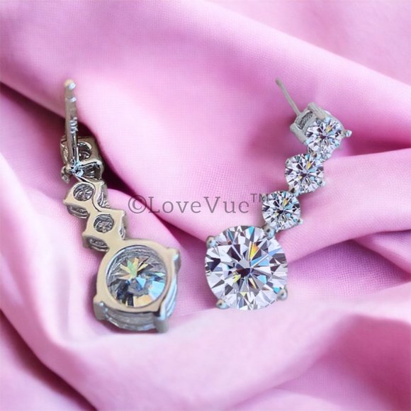 Certified 2.6ct. t.w. Diamond Brilliant Cut Dangle Drop Earrings - Picture 3 of 15